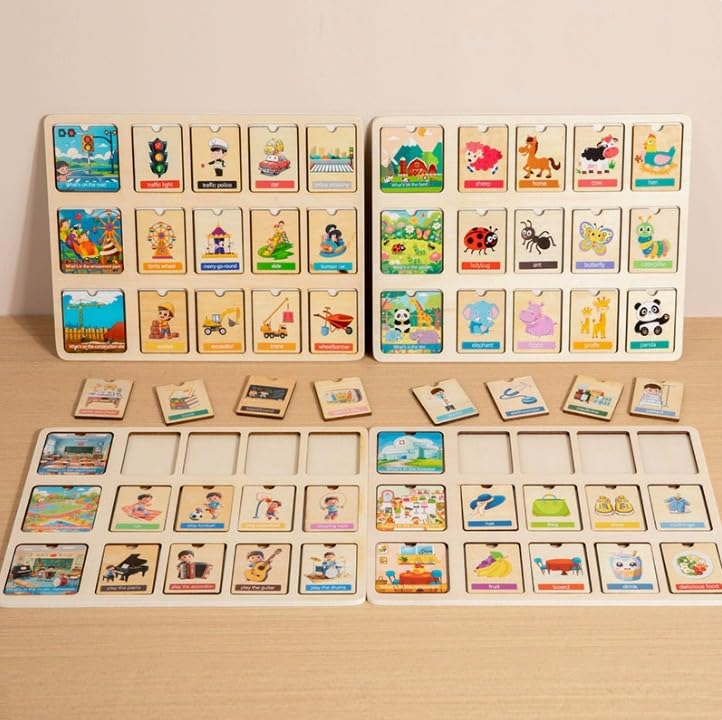 Montessori Wooden Classification Puzzle, Educational Learning Board for Toddlers (Ages 3+)