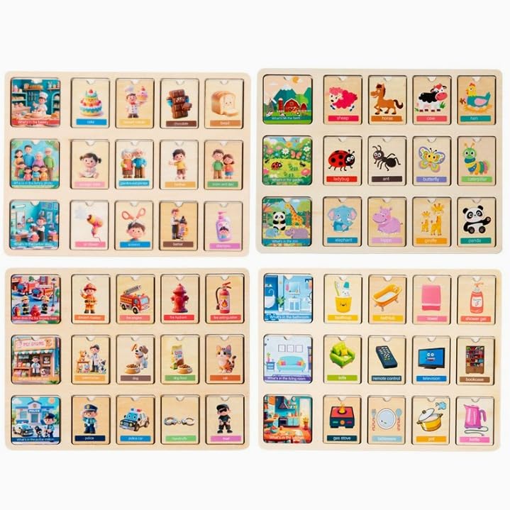 Montessori Wooden Classification Puzzle, Educational Learning Board for Toddlers (Ages 3+)